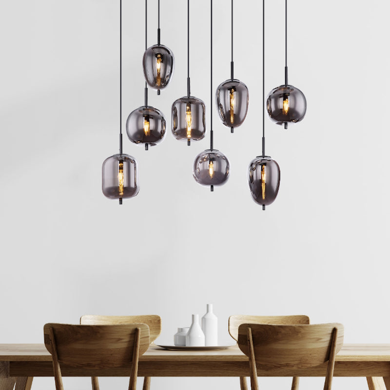 Blacky 15345-8 | Plafoniera moderna nera | Lampadari cucina | Globo Lighting