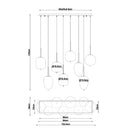 Blacky 15345-8 | Plafoniera sospensione | Lampadari moderni | Globo Lighting