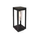 lampioncino design geometrico nero per viali e aiuole