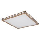 Plafoniera in legno 60x60 con luce interna ed esterna selezionabile