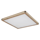 Plafoniera moderna quadrata in legno 60x60 con LED integrato luce calda