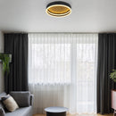 lampada a soffitto moderna nero e oro per soggiorno