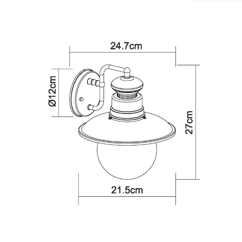 Sella 3272R | Applique da Esterno | Lampade da Giardino