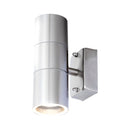 lampada da parete esterna style in acciaio inox con luce up and down