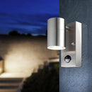 applique da esterno led style in acciaio inox con sensore pir