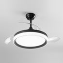 Plafoniera LED Albatros Nero con ventilatore e pale retrattili per comfort estate/inverno.