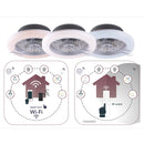 Lampada smart con funzione Wi-Fi, telecomando e controllo vocale per ambienti moderni.