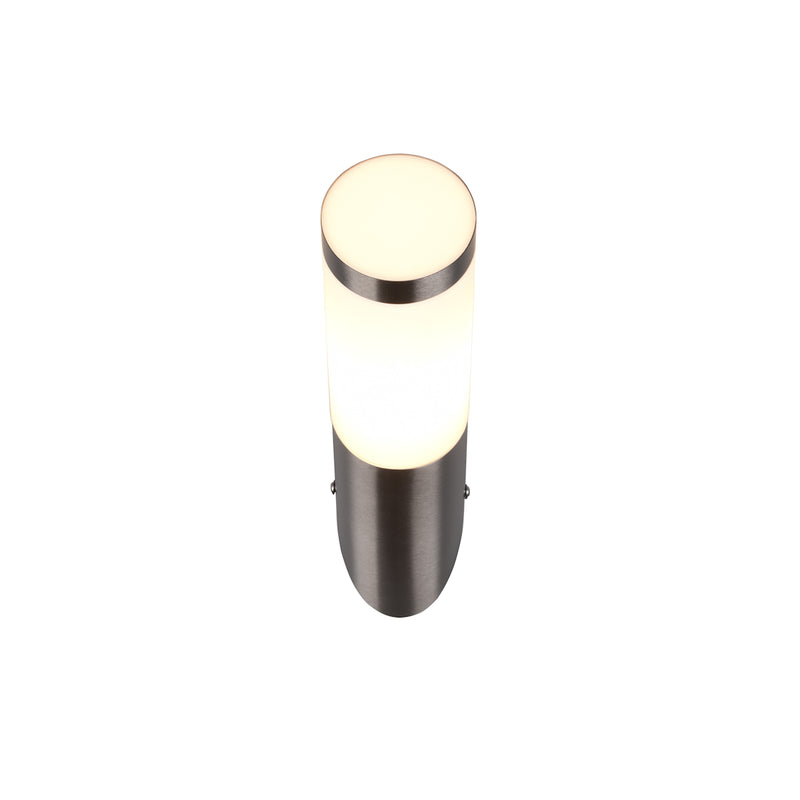 lampada a parete moderna da esterno acciaio inox E27