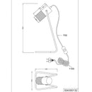 lampada da tavolo tosh con cilindro in legno e gabbia nera industriale
