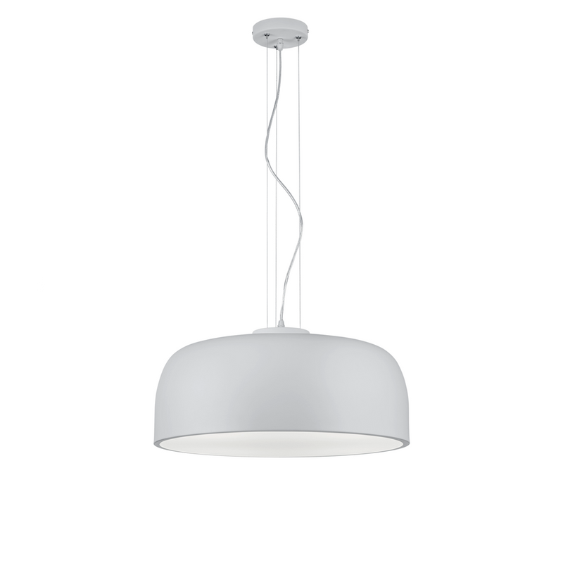 lampadario a sospensione design moderno bianco opaco baron