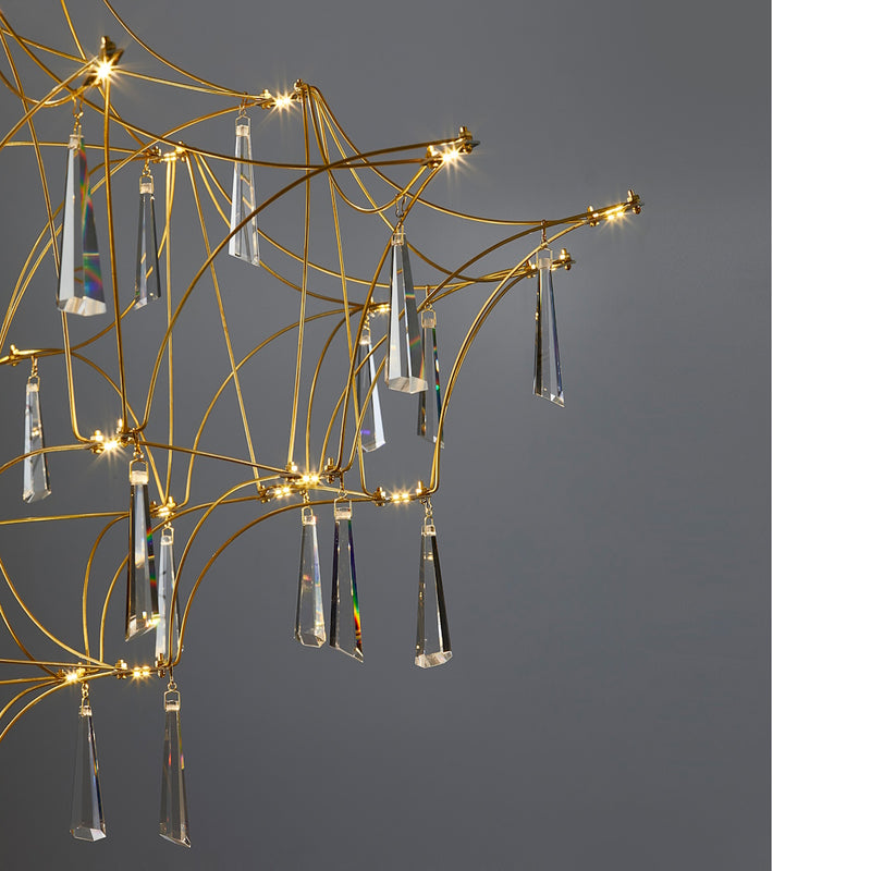 Goro 9116820 | Lampadario LED | Oro e cristalli | Nova Luce