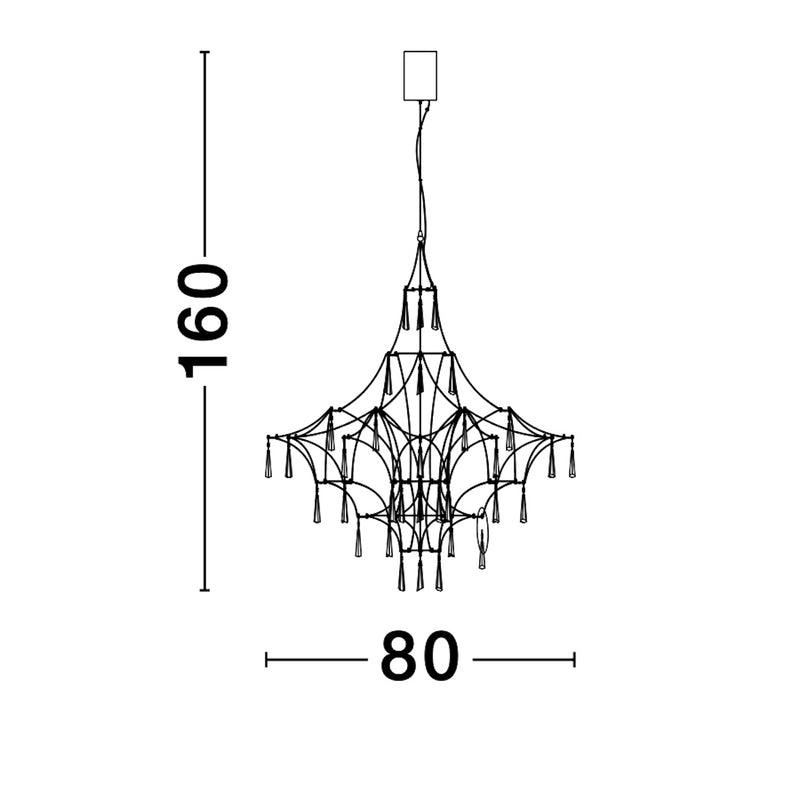 Goro 9116820 | Lampadario LED con cristalli | Nova Luce