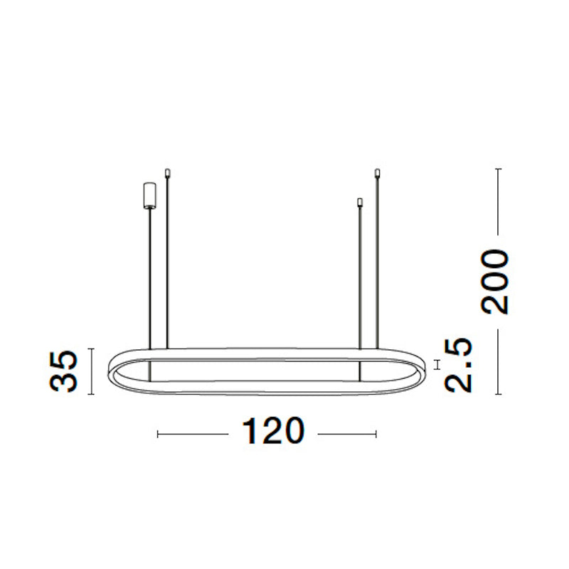 Cuppe 9345624 | Sospensione LED nero | Lampadari moderni | Nova Luce