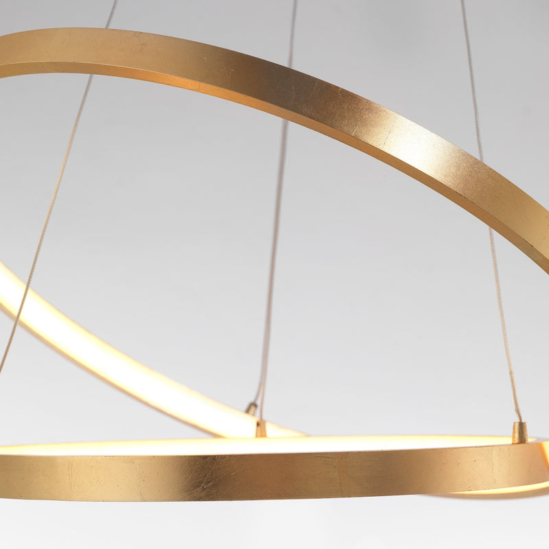 Leon 8100281 | Sospensione LED | 2 anelli oro | Nova Luce