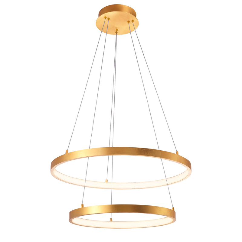 Leon 8100281 | Lampadari LED | 2 anelli oro | Nova Luce