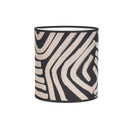 Paralume cilindro Ø20 cm in tessuto con decoro Afrika stile etnico per portalampade E27