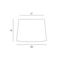 Paralume impero Ø20 cm cotone rosso mattone con bordo nero elegante