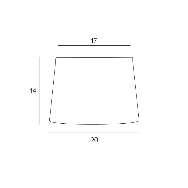 Paralume impero Ø20 cm cotone rosso mattone con bordo nero elegante