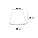 Paralume tronco di cono piccolo Ø20 cm beige lurex effetto dorato per lampade da tavolo Made in Italy