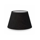 Paralume tronco di cono Ø30 cm in tessuto teletta nero Made in Italy per portalampade E27