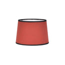 Paralume impero Ø20 cm in cotone rosso terracotta con bordo nero E14 Made in France