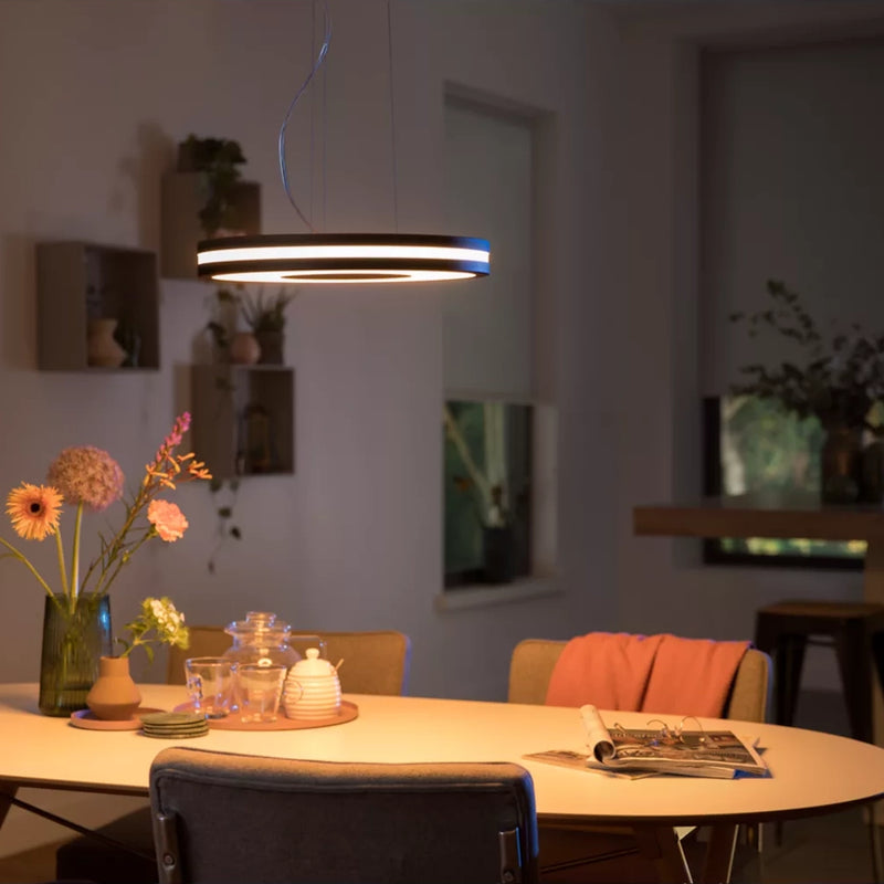 Being 915005914601 Nero | Lampadario Sospensione Moderno LED | Illuminazione Smart | Philips Hue