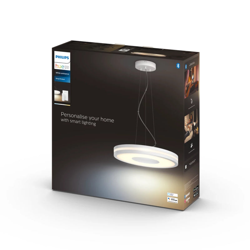 Being 915005914701 Bianco | Lampadario Sospensione Moderno LED | Illuminazione Smart | Philips Hue