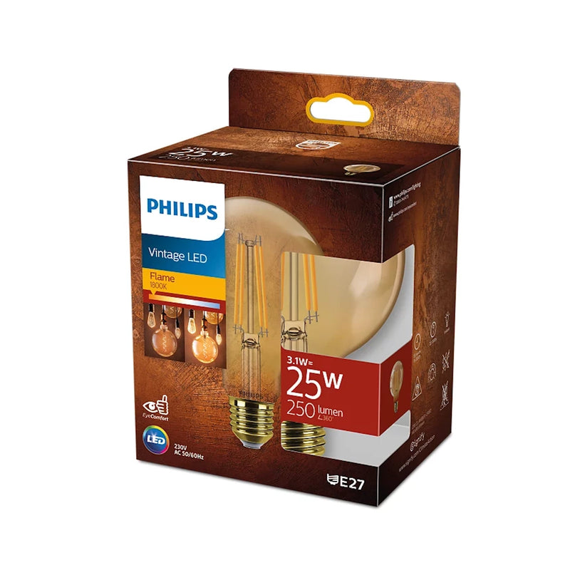 Lampadine LED Vintage | G95 E27 1800K | Philips