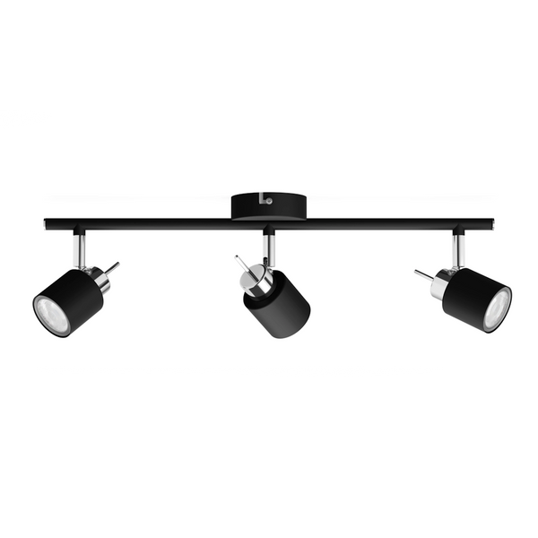 Lampada 3 faretti orientabili stile moderno, illuminazione da cucina bagno ed ufficio