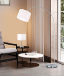 Lampada da lettura Hotels da soggiorno con struttura regolabile e paralume bianco