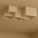 Foster plafoniera componibile verniciabile in gesso 5 luci