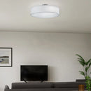 Plafoniera Hotels elegante in tessuto bianco Ø50 cm per soggiorno o camera da letto