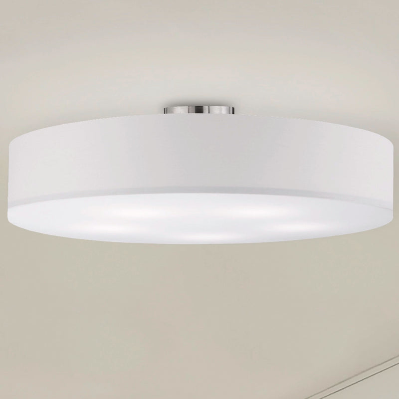 Lampada soffitto Hotels Ø65 cm elegante con paralume bianco per grandi ambienti