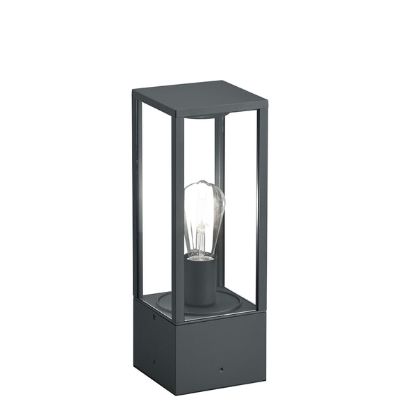 Lampioncino segnapasso rettangolare Garonne antracite 40 cm IP44 da esterno