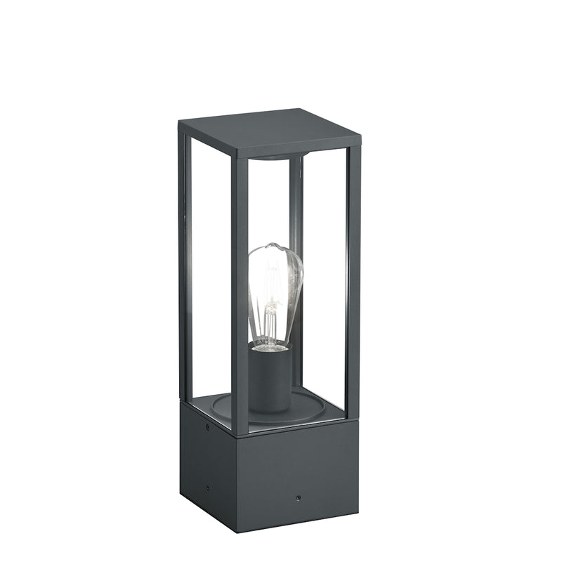 Lampioncino segnapasso rettangolare Garonne antracite 40 cm IP44 da esterno
