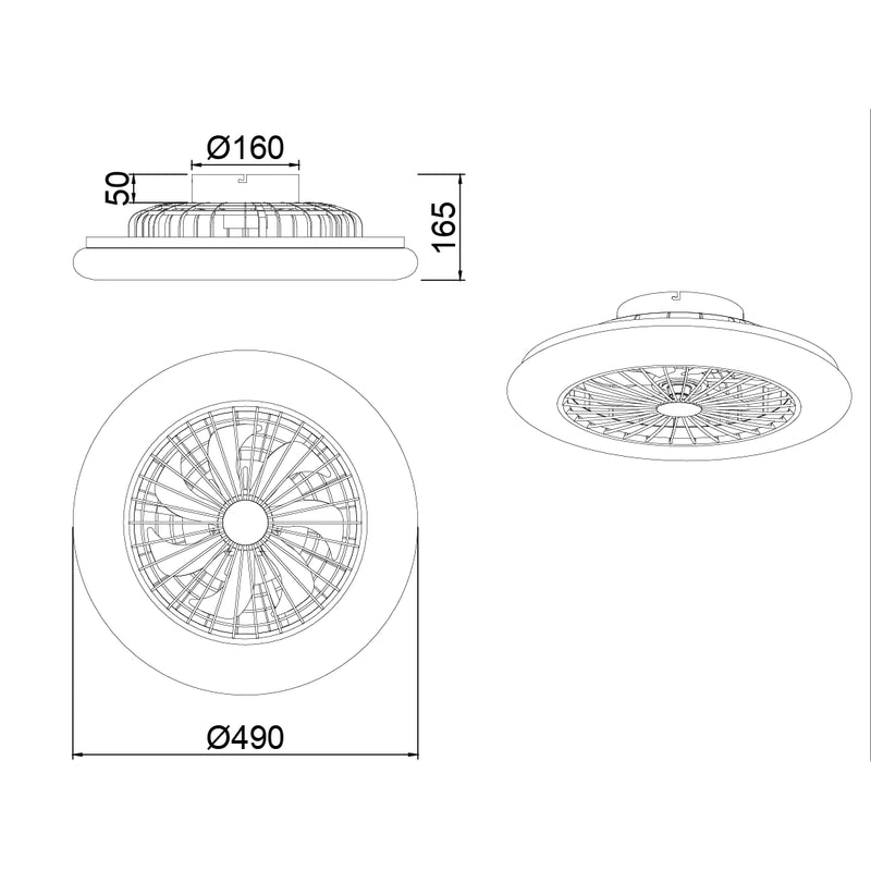 Plafoniera LED con Ventilatore da Soffitto Stralsund R62522187 di Trio Lighting