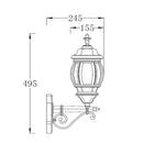 Applique esterno Elvo nero opaco by Trio Lighting codice 206960132