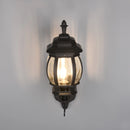 Lampada da esterno in alluminio nero con attacco E27 non incluso