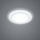 Faretto Aura Bianco Ø8 cm con LED centrale e anello LED per luce soffusa