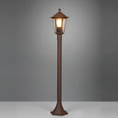 Lampioncino con lampada esagonale stile rustico corten ruggine IP44