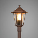 Pienza 405660124 Lampioncino da giardino con lanterna esagonale rustica in alluminio corten IP44.