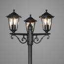 Pienza 40566033 Lampione da giardino con 3 lanterne esagonali nere classiche.