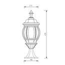 Lampada da esterno IP44 per vialetti e terrazzi modello Elvo di Trio Lighting