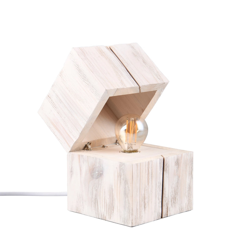 Treasure 514110101 | Lampada da Tavolo | Legno Bianco | Trio Lighting