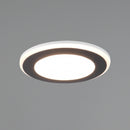 Faretto Aura Nero Ø8 cm con LED centrale e anello LED per luce soffusa