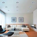 Faretto LED ultra sottile da incasso nero, 450 lumen luce calda 3000K per soggiorni moderni