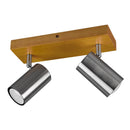 faretti da soffitto design tubolare per interni con legno