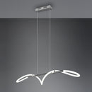 sospensione design cromato con tubo intrecciato e luce LED regolabile