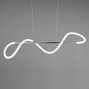 lampadario moderno cromato lucido LED integrato 28W 3500 lumen 3 intensità