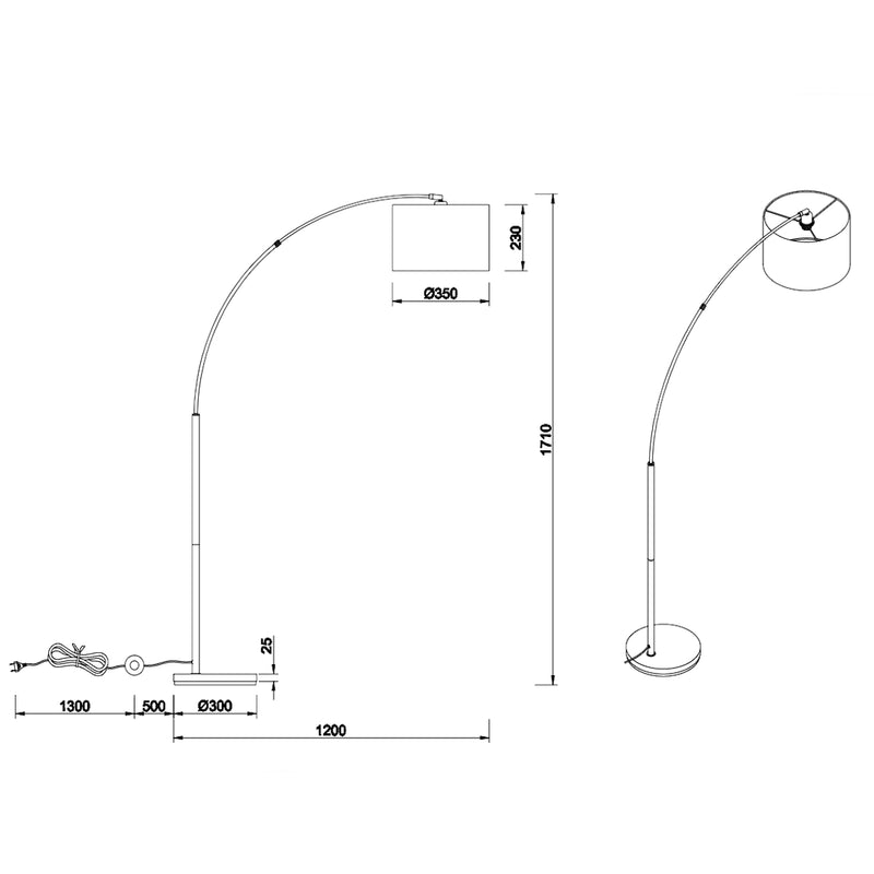 Piantana Bolivia | Lampada ad Arco | Trio Lighting R40081080 